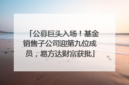 公募巨头入场！基金销售子公司迎第九位成员，易方达财富获批